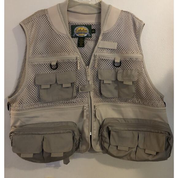 Cabelas Fishing Vest Utility Tactical Pockets Hunting Outdoor Gear Mens XL - Picture 3 of 10